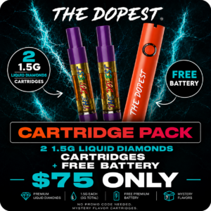 The Cart Pack: 2 liquid diamonds 1.5g Carts & a Battery for $75