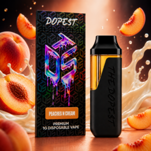 Peaches & Cream Sativa 1g THCA Vape Disposable NEW HARDWARE