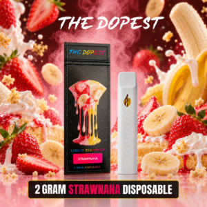 Strawnana 2G THCA Liquid Diamonds Indica Disposable: