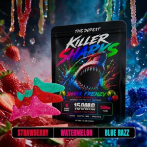 Killer Sharks Mixed Flavor Gummies - 1500MG D9 + THCP.