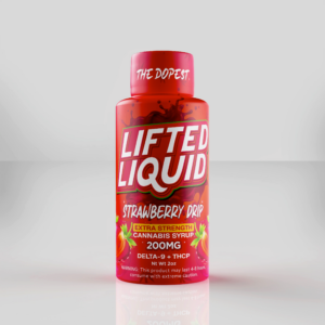 Lifted Liquid:  200MG Strawberry Drip D9 + THCP Syrup