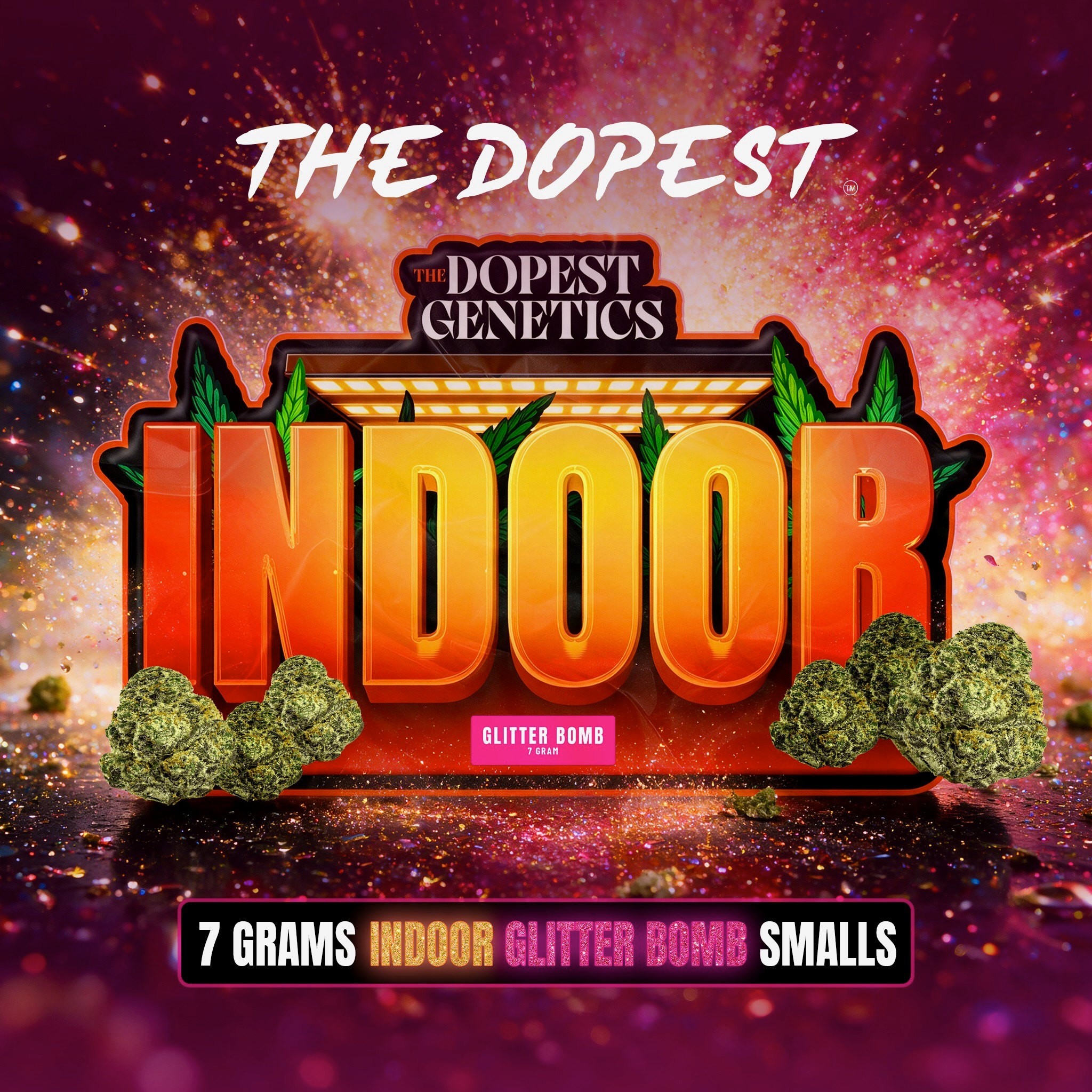 Indoor Smalls: Glitter Bomb Indica flower 7 grams